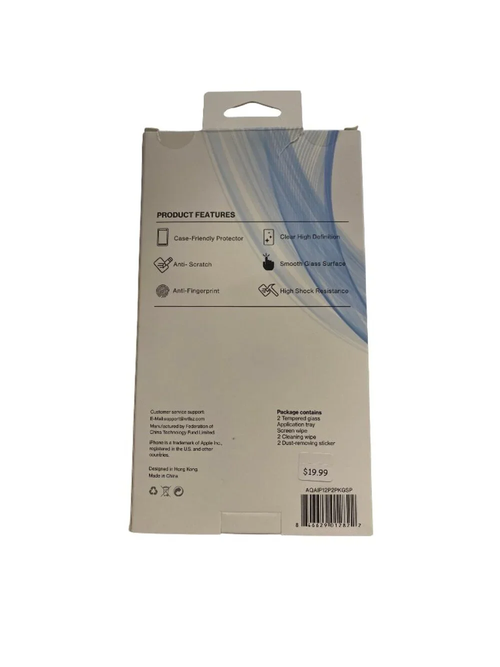 2 Pack Tempered Glass Screen Protector for iPhone 12/12 Pro Clear Brand New